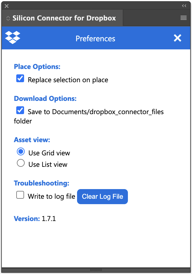 Silicon Connector for Dropbox User Guide - Silicon Publishing